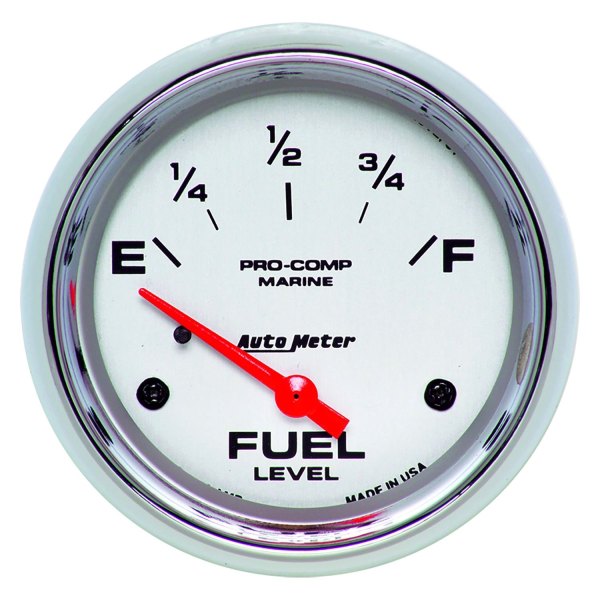 Auto Meter® - 2.62" Chrome In-Dash Mount Fuel Level Gauge