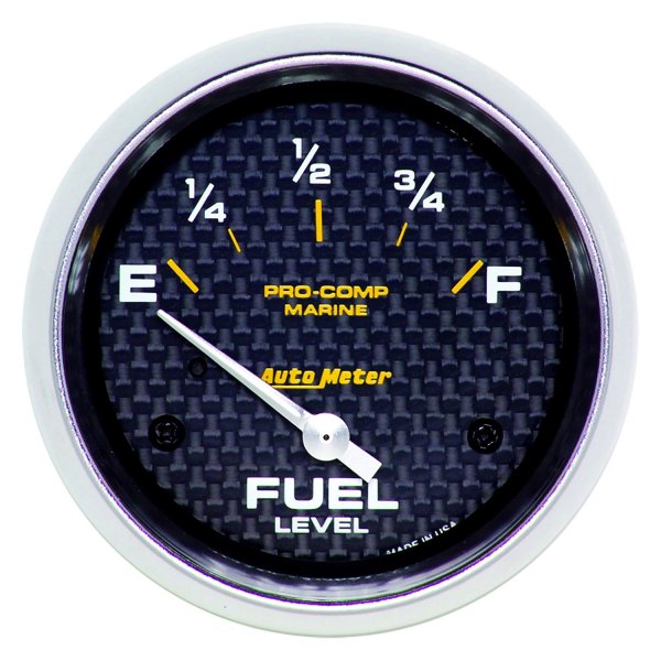 Auto Meter® - 2.62" Carbon Fiber In-Dash Mount Fuel Level Gauge