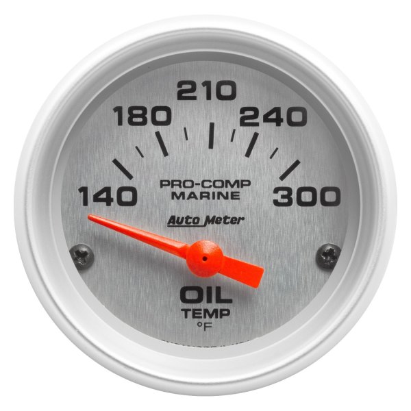 Auto Meter® - 2.06" Silver In-Dash Mount Oil Temperature Gauge