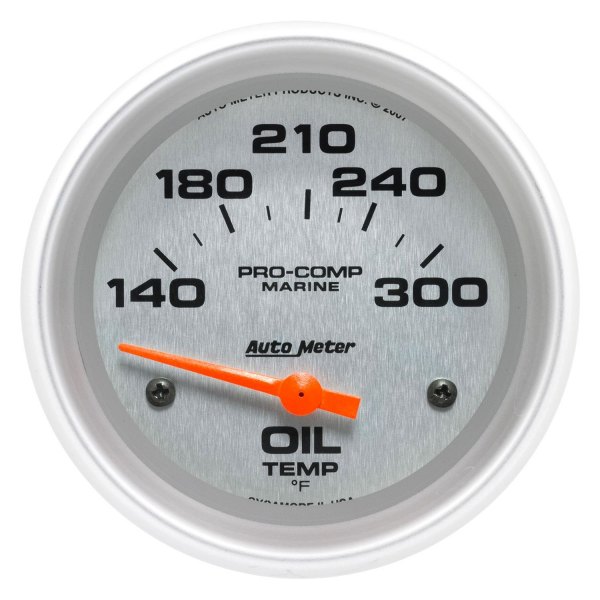 Auto Meter® - 2.62" Silver In-Dash Mount Oil Temperature Gauge