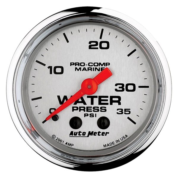 Auto Meter® - 2.06" Chrome In-Dash Mount Water Pressure Gauge