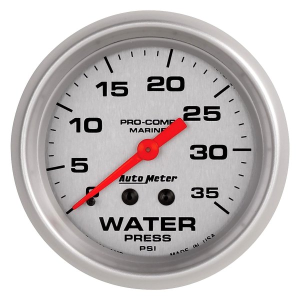Auto Meter® - 2.62" Silver In-Dash Mount Water Pressure Gauge