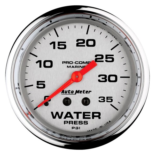 Auto Meter® - 2.62" Chrome In-Dash Mount Water Pressure Gauge