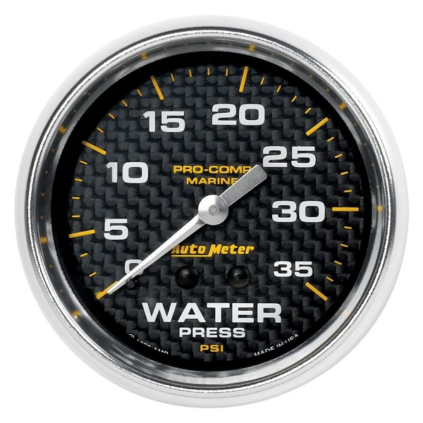 Auto Meter® - 2.62" Carbon Fiber In-Dash Mount Water Pressure Gauge