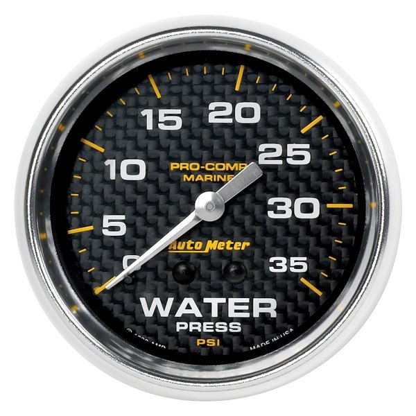 Auto Meter® - 2.62" Carbon Fiber In-Dash Mount Water Pressure Gauge