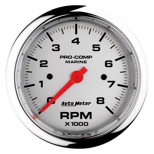 Auto Meter® - 3.37" Chrome In-Dash Mount Tachometer Gauge