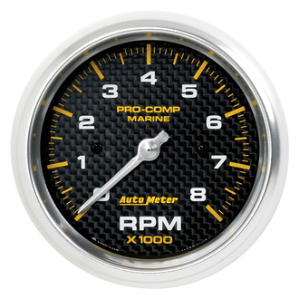 Auto Meter® 200779-40 - 3.37" Carbon Fiber In-Dash Mount Tachometer Gauge