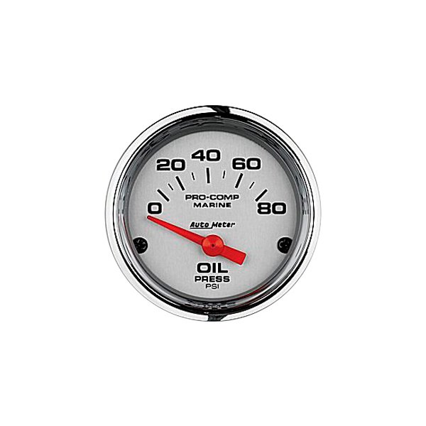 Auto Meter® - 2.06" Chrome In-Dash Mount Electric Oil Pressure Gauge