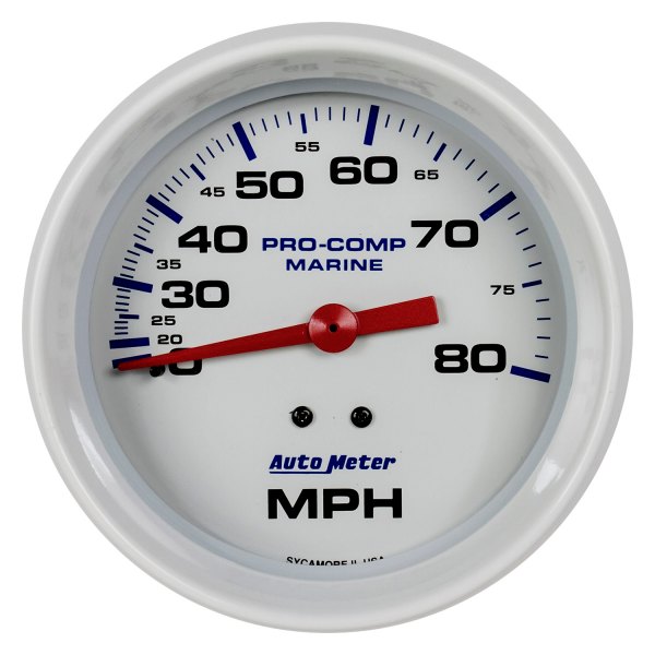Auto Meter® - 3.37" White In-Dash Mount Mechanical Speedometer Gauge