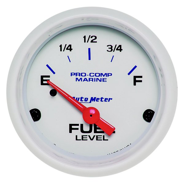 Auto Meter® - 2.06" White In-Dash Mount Fuel Level Gauge