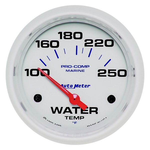 Auto Meter® - 2.62" White In-Dash Mount Water Temperature Gauge