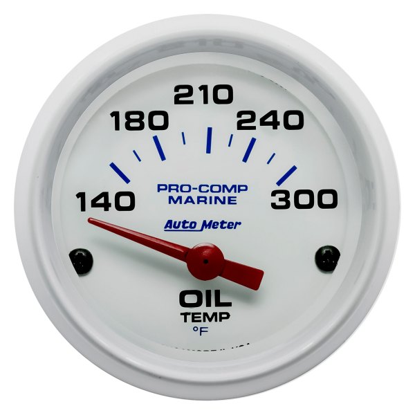 Auto Meter® - 2.06" White In-Dash Mount Oil Temperature Gauge