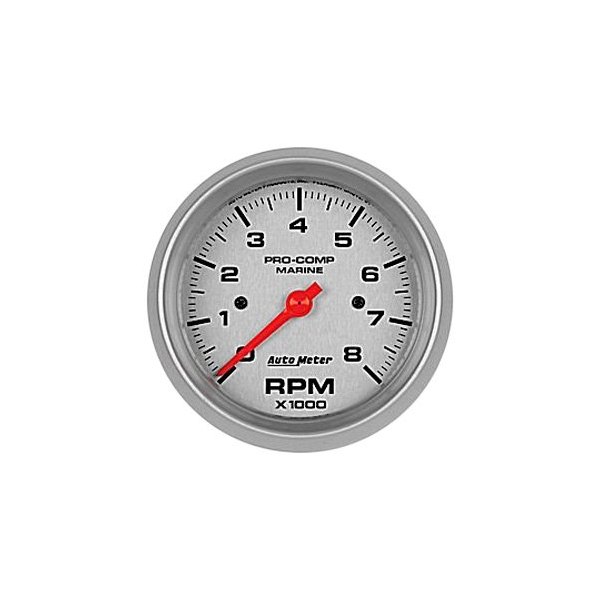 Auto Meter® - 3.37" Silver In-Dash Mount Tachometer Gauge