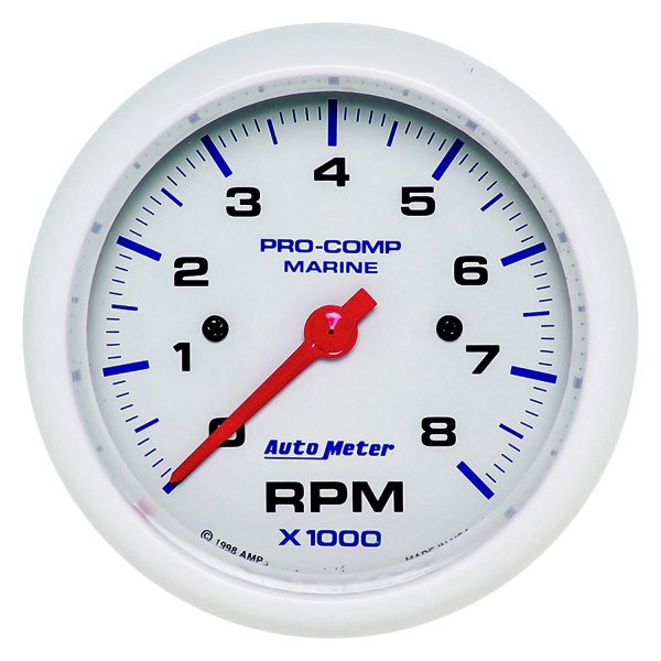 Auto Meter® - 3.37" White In-Dash Mount Tachometer Gauge