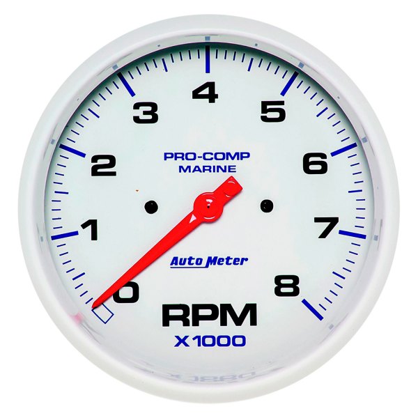 Auto Meter® - 5" White In-Dash Mount Tachometer Gauge