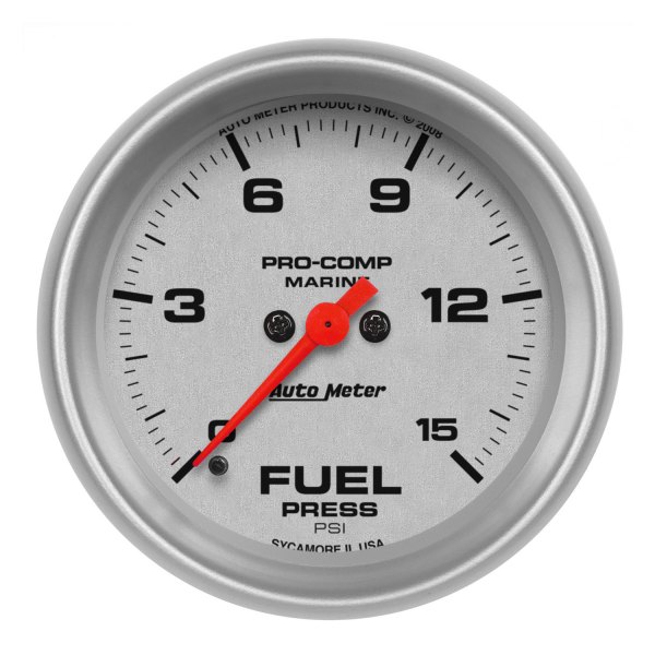 Auto Meter® - 2.62" Silver In-Dash Mount Fuel Pressure Gauge