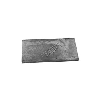 B&S Marine Anodes® BSM12X6X12 - 12" L x 6" W x 0.5" H Zinc Rectangular Hull Plate Anode W/O Straps