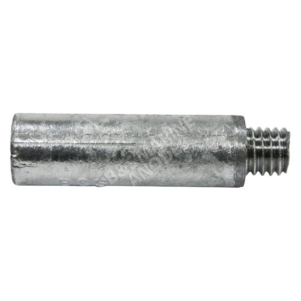 B&S Marine Anodes® - 1.5" L x 0.5" D 1/2" NPT Zinc Pencil Anode with Bronze Plug