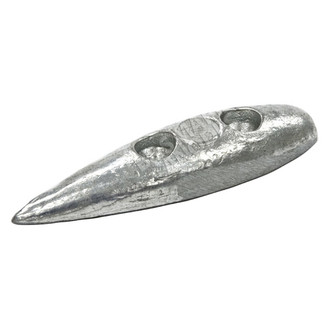 B&S Marine Anodes® - 5.1875" L x 7.4375" W x 0.75" H Zinc Tear Drop Hull Anode