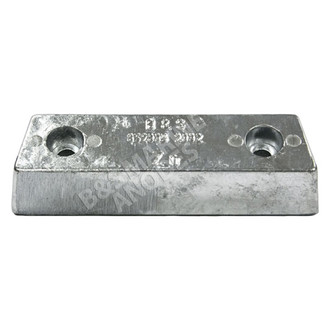 B&S Marine Anodes® BSMV852835 - Volvo Penta Zinc Hull Plate Anode