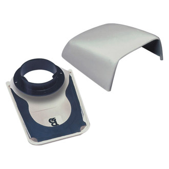 Beckson® - 5-1/2" L x 6-1/4" W x 2-1/2" H White Plastic Hard Clam Shell Vent with VT-3