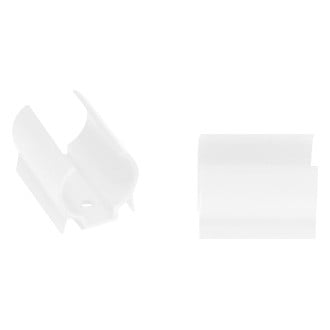 Beckson® - Clip-Mate™ White Plastic Clip for 1-3/16"-1-1/2" D Poles, 2 Pieces