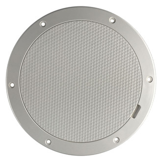 Beckson® - 8-1/8" O.D. x 6-3/16" I.D. Black/Diamond ABS Pry-Out Deck Plate