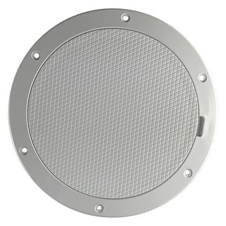 Beckson® - 8-1/8" O.D. x 6-3/16" I.D. White/Diamond ABS Pry-Out Deck Plate