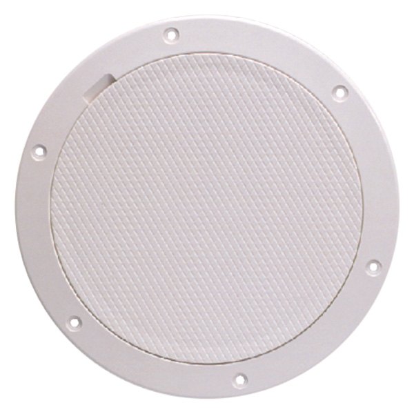 Beckson® - 8" O.D. x 8" I.D. Beige/Diamond ABS Pry-Out Deck Plate