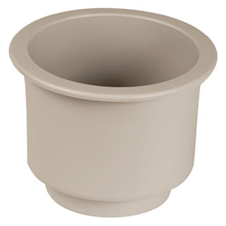 Beckson® - Spigot Series 3-1/4" D Beige Cup Holder with Drain