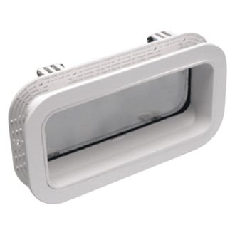 Beckson® - 12-1/2" L x 5-1/2" W x 1 T White/Clear Rectanglular Self Drain Opening Port