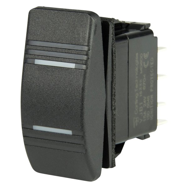 BEP® - Contura™ 12 - 24 V DC 15/20 A On/Off/On 2-Pole 2-Circuit Double Throw DPDT 2 LED Rocker Switch