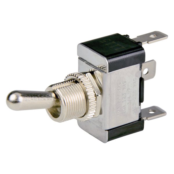 BEP® - 12 V DC 25 A On/Off/On Gray 1-Pole 2-Circuit Double Throw SPDT Toggle Switch