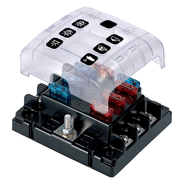 BEP® - 100 A 6 Gang ATC Screw Terminals Fuse Holder with Cover & Link