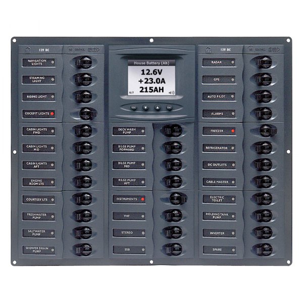 BEP® - Millennium 32-Gang 12/24 V DC 160 A Branch Circuit Breaker Panel with Digital Monitoring