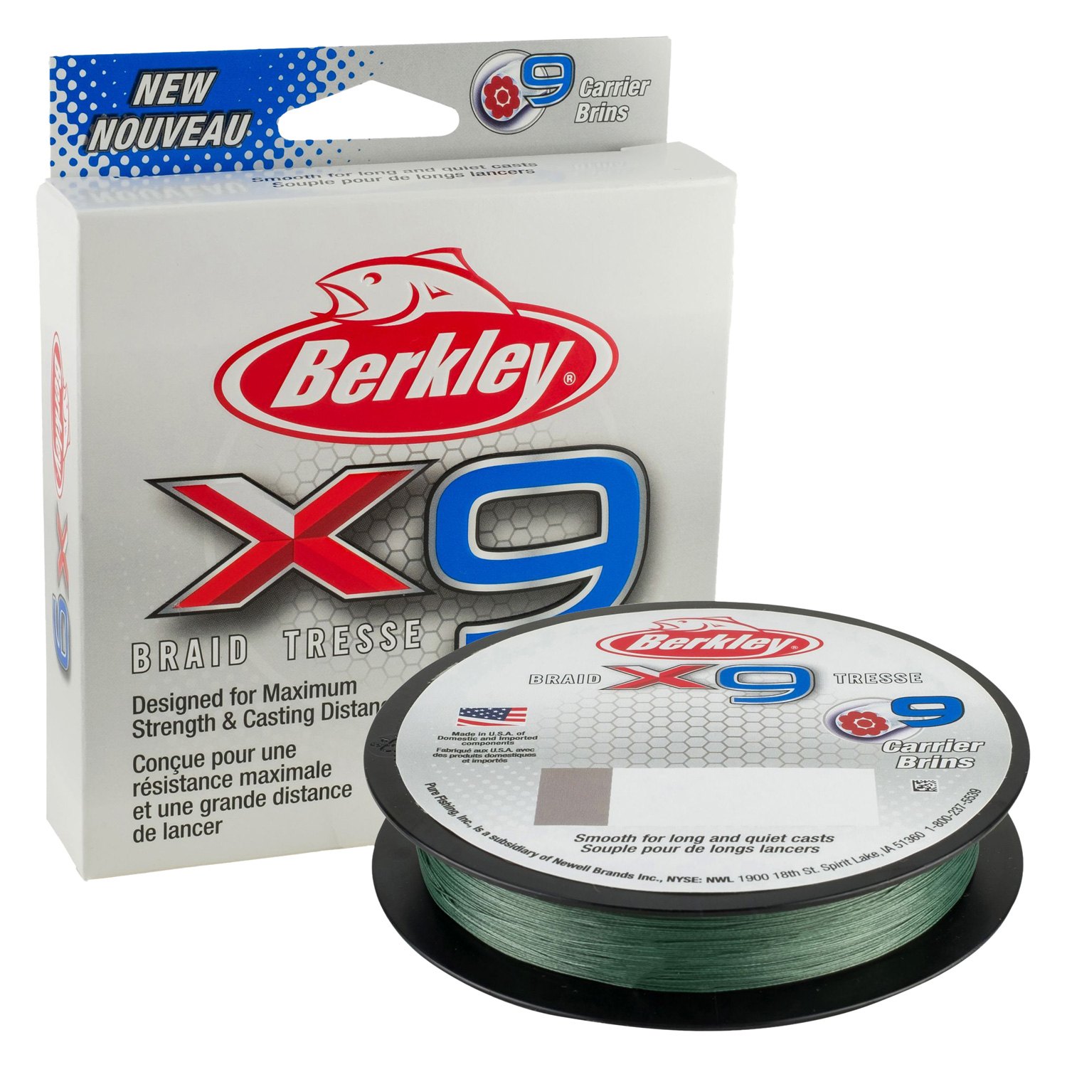 Berkley® X9BFS20-22 - Superline 164 yd 20 lb Low-Vis Green X9 Braided  Fishing Line 