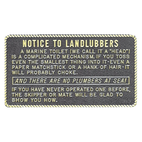 Bernard Engraving® - "Notice To Landlubbers" Fun Plaque