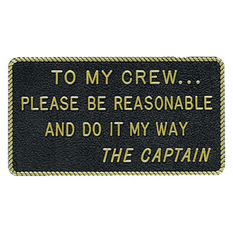 Bernard Engraving® - "To My Crew…" Fun Plaque