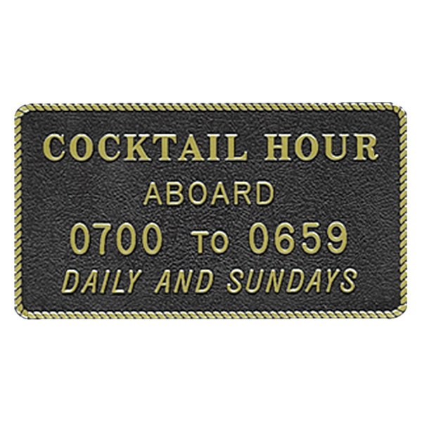Bernard Engraving® - "Cocktail Hour" Fun Plaque