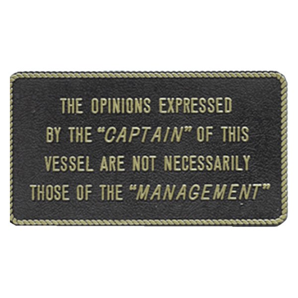 Bernard Engraving® - "The Opinions Expressed" Fun Plaque