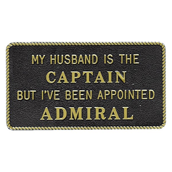 Bernard Engraving® - "My Husband Is the Captain" Fun Plaque