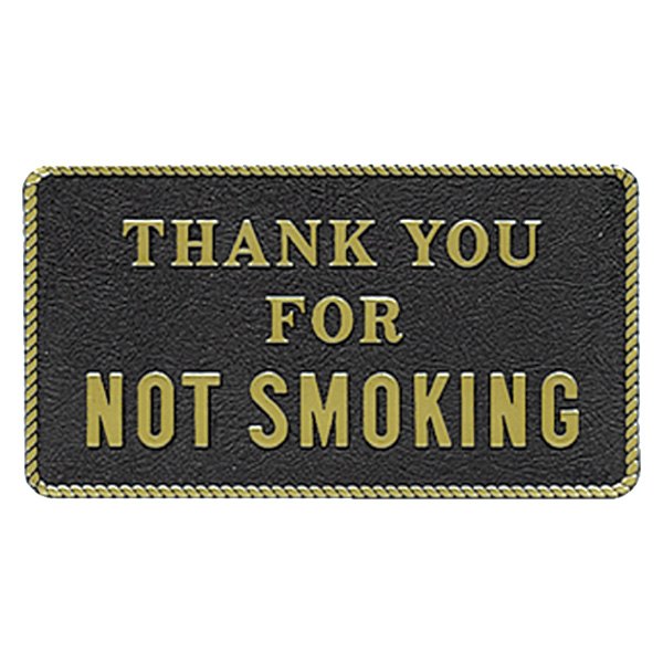 Bernard Engraving® - "Thank You for Not Smoking" Fun Plaque