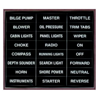 Bernard Engraving® - Label Set for Power Boats
