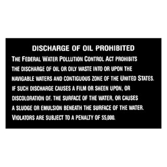 Bernard Engraving® - "Oil Discharge" Plaque