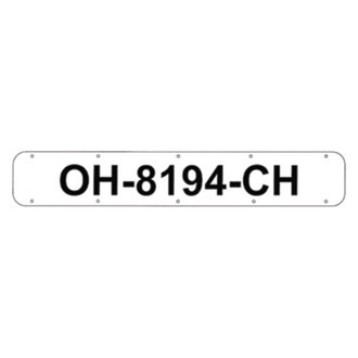 Bernard Engraving® - 24" Vinyl/Mylar White Boat Registration Plates