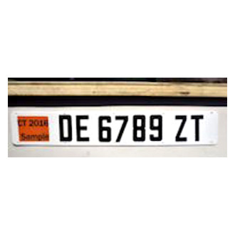 Bernard Engraving® - 32" x 4" White Registration Plate