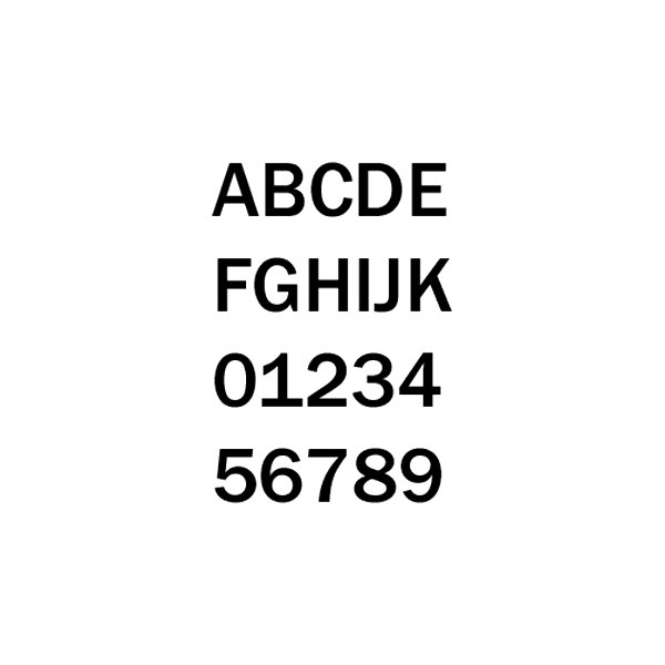 Bernard Engraving® - Gothik S.A. 3" Black "0" Number Stickers