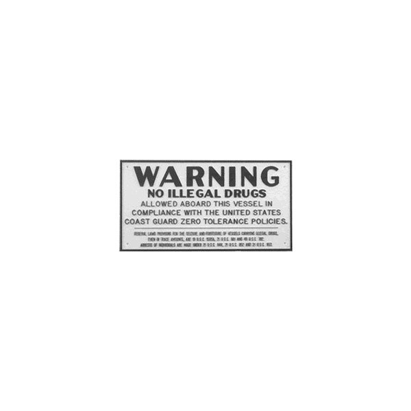 Bernard Engraving® - "Drug Warning" Plaque