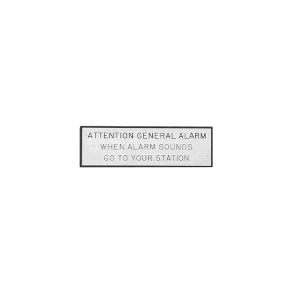Bernard Engraving® - "General Alarm" Plaque