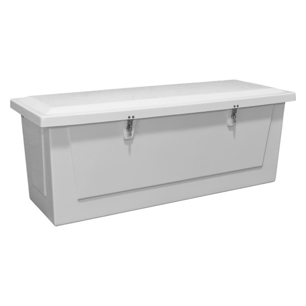 Better Way® - 72" L x 26.5" W x 27.5" H White Fiberglass Jumbo Dock Box